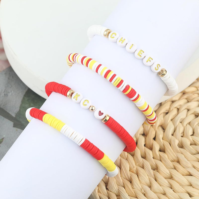 I.mani Gift for Football Fans K&C Bracelet Kansas City Cheerleader barcelet Inspired Game Day Party Decor Outfits - Image 3